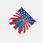 Patriottisch feest met kerstbomen servet (Hoek)