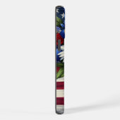 Patriottisch, floraal verdrietig Amerikaans iPhone Hoesje (Rechterkant)