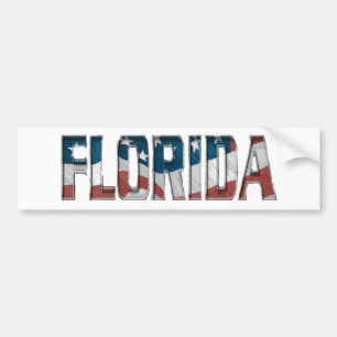 Patriottisch Florida op Amerikaanse vlag Bumpersticker