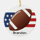 Patriottisch Football Design Ornament (Voorkant)