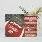 Patriottisch Football Vaderdag Party Kaart (Staand voorkant)