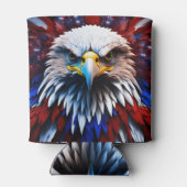 Patriottisch fractal eagles-T-shirt Blikjeskoeler (Achterkant)