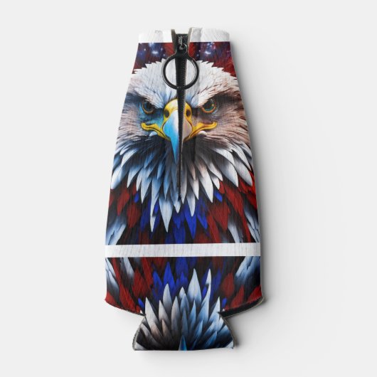 Patriottisch fractal eagles-T-shirt Flesjeskoeler (Achterkant)