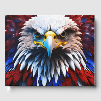 Patriottisch fractal eagles-T-shirt Gastenboek