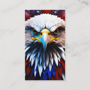 Patriottisch fractal eagles-T-shirt Visitekaartje