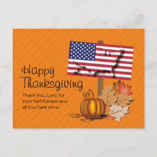 patriottisch Geef Bedankt AMERIKAANSE THANKSGI Briefkaart