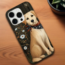 Patriottisch Geel Lab Hond Labrador iPhone case