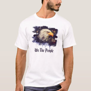 *~* Patriottisch gekleurd Amerikaans Eagle Head Ve T-shirt