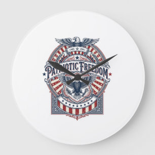 Patriottisch geloof boven vrees USA Vector Graphic Grote Klok