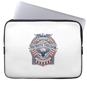Patriottisch geloof boven vrees USA Vector Graphic Laptop Sleeve