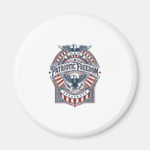 Patriottisch geloof boven vrees USA Vector Graphic Magneet
