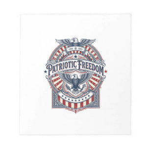 Patriottisch geloof boven vrees USA Vector Graphic Notitieblok