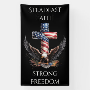 Patriottisch geloof en vrijheid Adelaar kunstwerk Spandoek