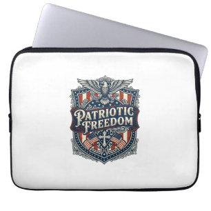 Patriottisch Geloof Familie Vrijheid Vector Grafis Laptop Sleeve