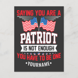 Patriottisch Gezind Zijn is Niet Voldoende Zeggen Briefkaart