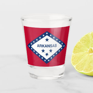 Patriottisch glas met vlag van Arkansas, Verenigde