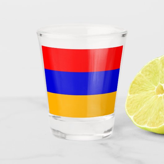 Patriottisch glas met vlag van Armenië (Voorkant)