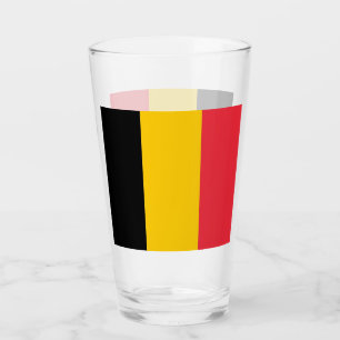 Patriottisch glas met vlag van België