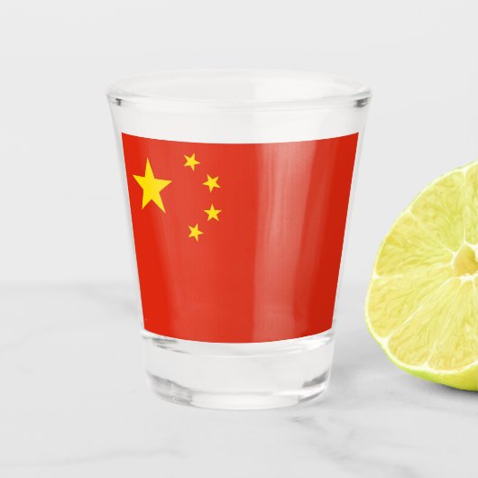 Patriottisch glas met vlag van China (Voorkant)