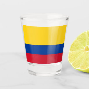 Patriottisch glas met vlag van Colombia