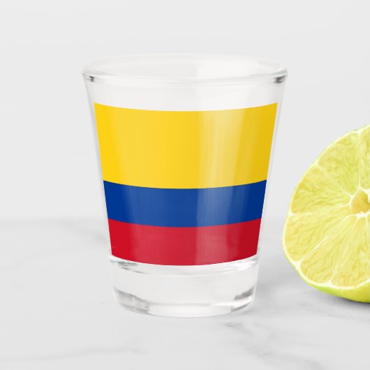 Patriottisch glas met vlag van Colombia (Voorkant)