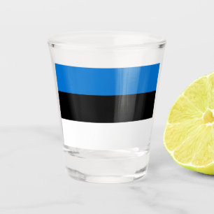 Patriottisch glas met vlag van Estland
