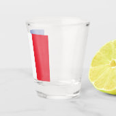 Patriottisch glas met vlag van Frankrijk (Rechts)