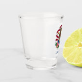 Patriottisch glas met vlag van Illinois (Links)