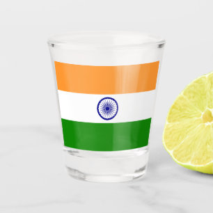 Patriottisch glas met vlag van India