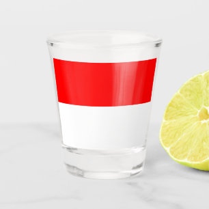 Patriottisch glas met vlag van Indonesië