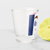 Patriottisch glas met vlag van Iowa (Links)