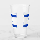 Patriottisch glas met vlag van Israël (Links)