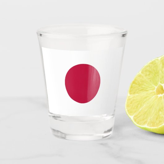 Patriottisch glas met vlag van Japan (Voorkant)