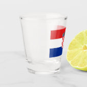 Patriottisch glas met vlag van Kroatië (Links)