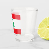 Patriottisch glas met vlag van Libanon (Rechts)