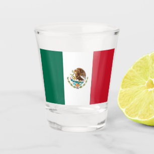 Patriottisch glas met vlag van Mexico