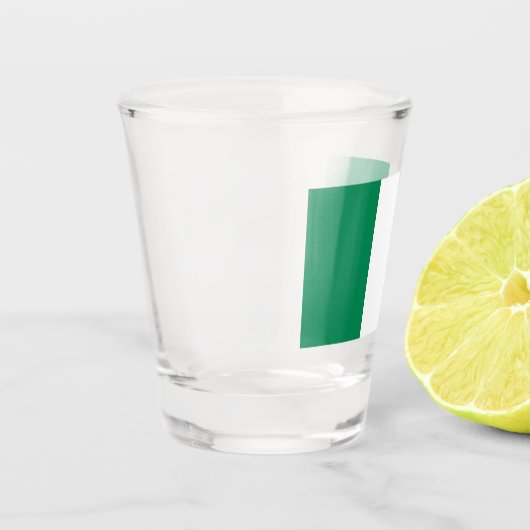 Patriottisch glas met vlag van Nigeria (Links)