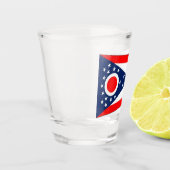 Patriottisch glas met vlag van Ohio (Links)