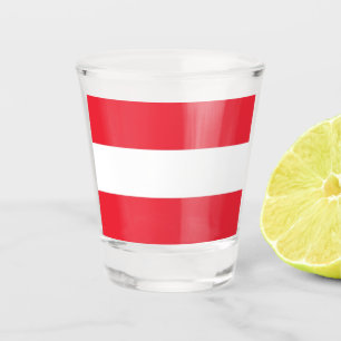 Patriottisch glas met vlag van Oostenrijk