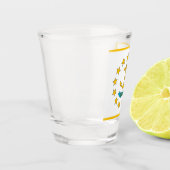 Patriottisch glas met vlag van Rhode Island (Links)