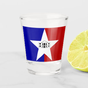 Patriottisch glas met vlag van San Antonio