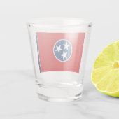 Patriottisch glas met vlag van Tennessee (Achterkant)