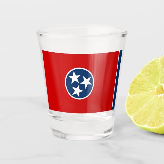 Patriottisch glas met vlag van Tennessee (Voorkant)