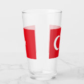 Patriottisch glas met vlag van Turkije (Rechts)