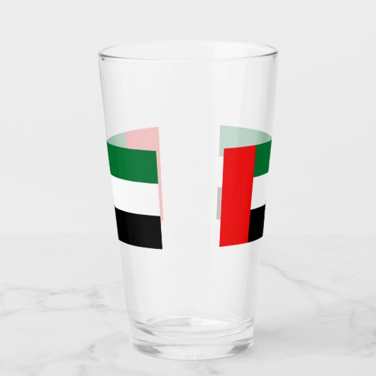 Patriottisch glas met vlag van UAE (Links)