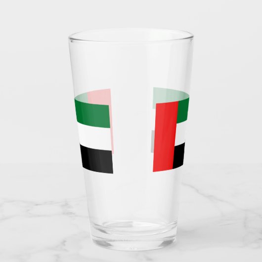 Patriottisch glas met vlag van UAE (Rechts)
