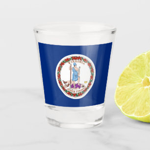Patriottisch glas met vlag van Virginia