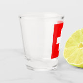 Patriottisch glas met vlag van Zwitserland (Links)