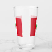 Patriottisch glazen beker met vlag Peru (Rechts)