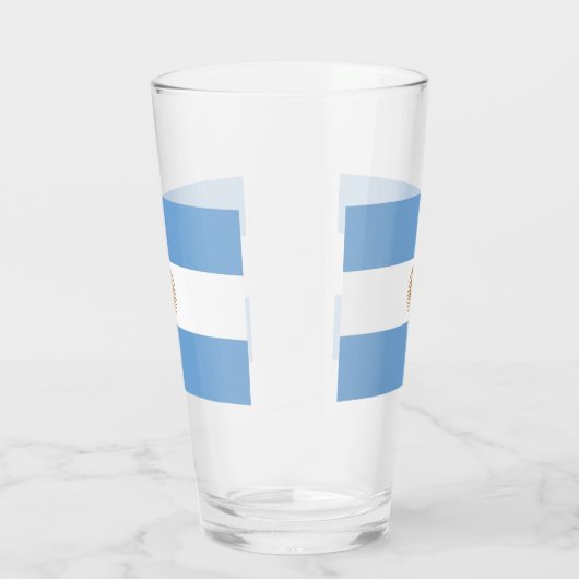 Patriottisch glazen beker met vlag van Argentinië (Rechts)